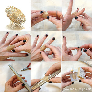How a Cleopatra wire crochet ring is made ....