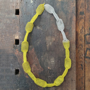 TWIST contemporary yellow necklace 