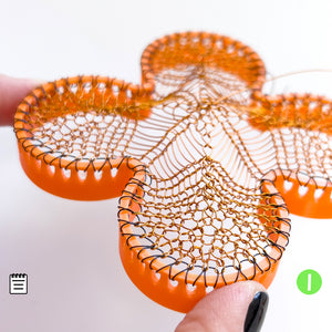 LARGE 4-Petal Flower Design - Wire Crochet Pattern