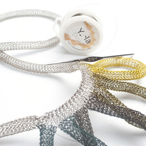 Clover statement necklace - Partial Wire Crochet pattern - YoolaDesign
