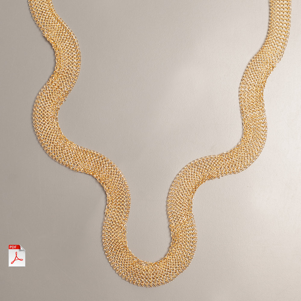 FLOW - long wire crochet necklace tutorial - YoolaDesign