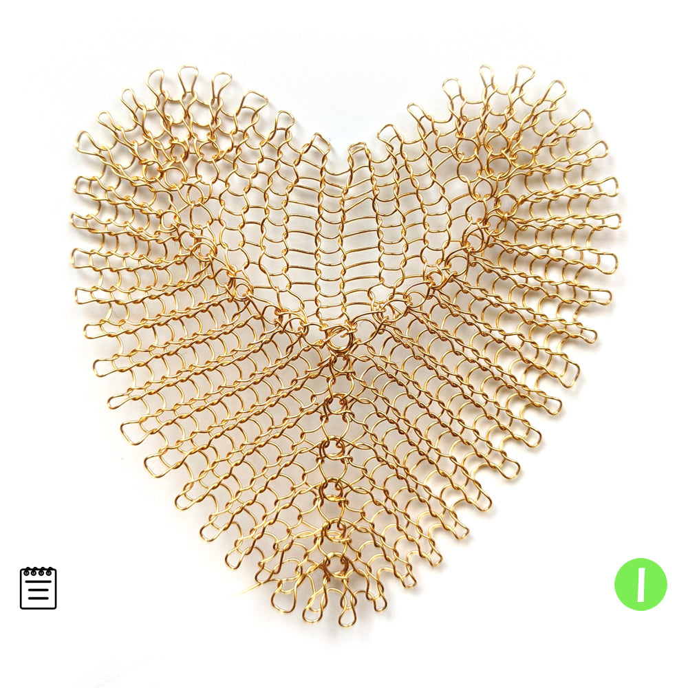 Large heart Wire Crochet pattern - YoolaDesign