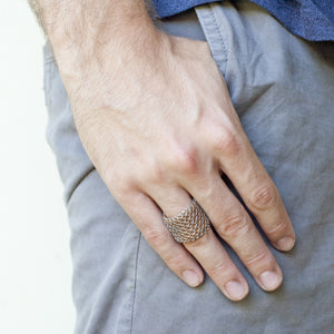 Men's Leather Ring - Yooladesign