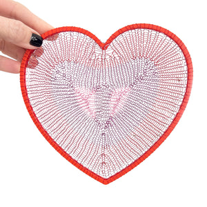 red heart shape wall art - YoolaDesign