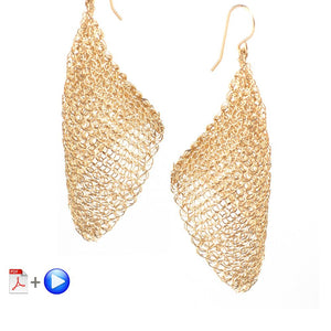 calla lily earrings wire crochet pattern - Yooladesign