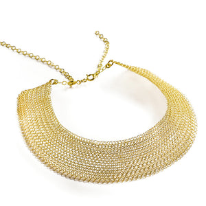 Cleopatra gold necklace , collar statement necklace - Yooladesign