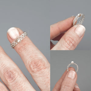 Silver ring with a pearl - Yooladesign