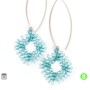 Diamond Earrings - wire crochet pattern - YoolaDesign
