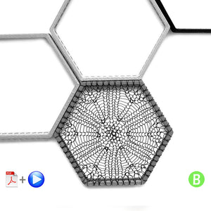 Hexagon wall art pattern - Home Decor Wire Crochet pattern - YoolaDesign
