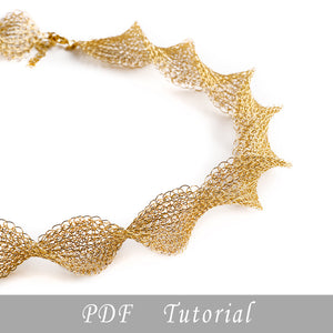 Wire crochet pattern of INFINITY necklace , Jewelry making PDF tutorial - Yooladesign