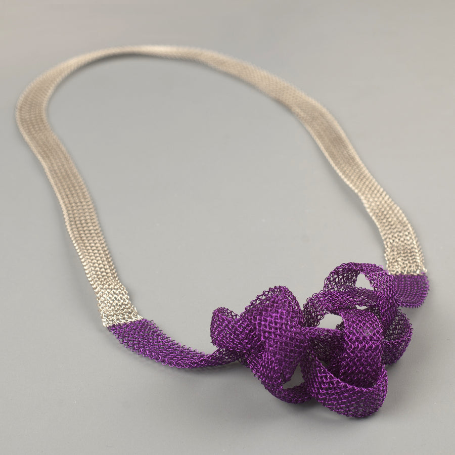 long bold purple necklace - YoolaDesign