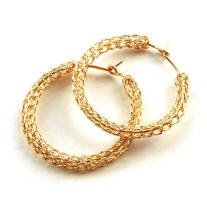 Gold hoop earrings , medium hoops - Yooladesign