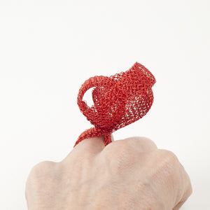 DOODLE statement ring - Wire crochet art jewelry - Yooladesign