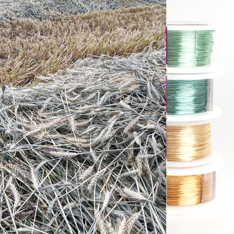 Jewelry making wire - Garden inspiration - wheat - 4 spools - yooladesign