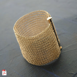 ONLINE video tutorial for my YoolaCuff, crocheted wire jewelry