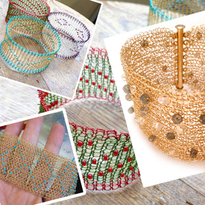 Crochet jewelry with beads 