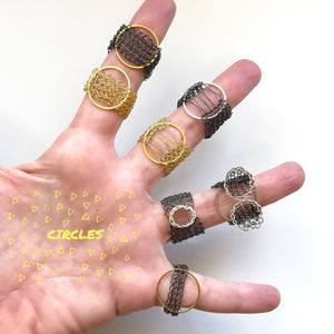 Wire crochet rings - YoolaDesign