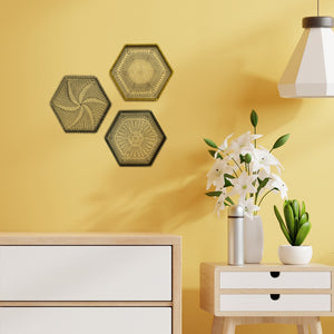 honeycomb wall art - Yellow wall - YoolaDesign