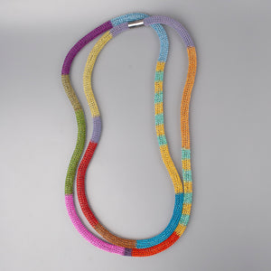 wire crochet tube necklace - YoolaDesign