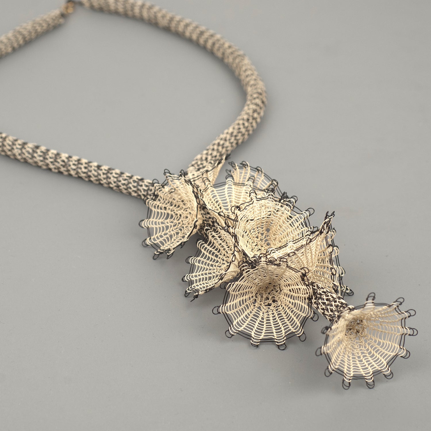 Wire crochet jewelry made by the ISK community
