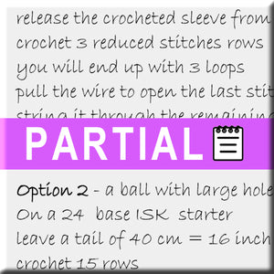 Partial Crochet Patterns