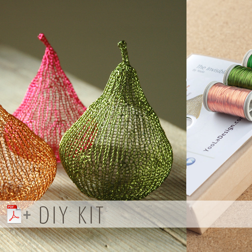 How to wire crochet a Pear - DIY kit