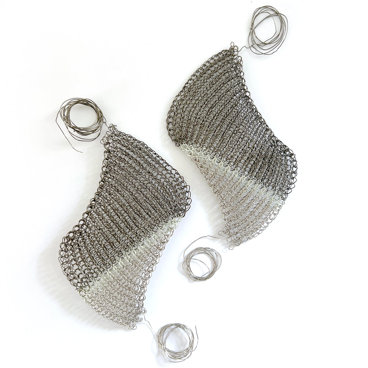 Forniture per la creazione di gioielli unici - 2 pezzi asimmetrici shogun grigio e azzurro