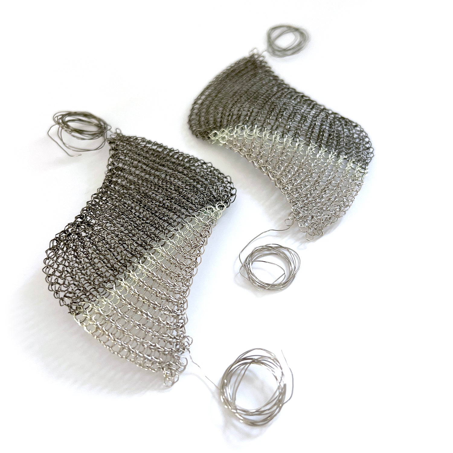 Forniture per la creazione di gioielli unici - 2 pezzi asimmetrici shogun grigio e azzurro