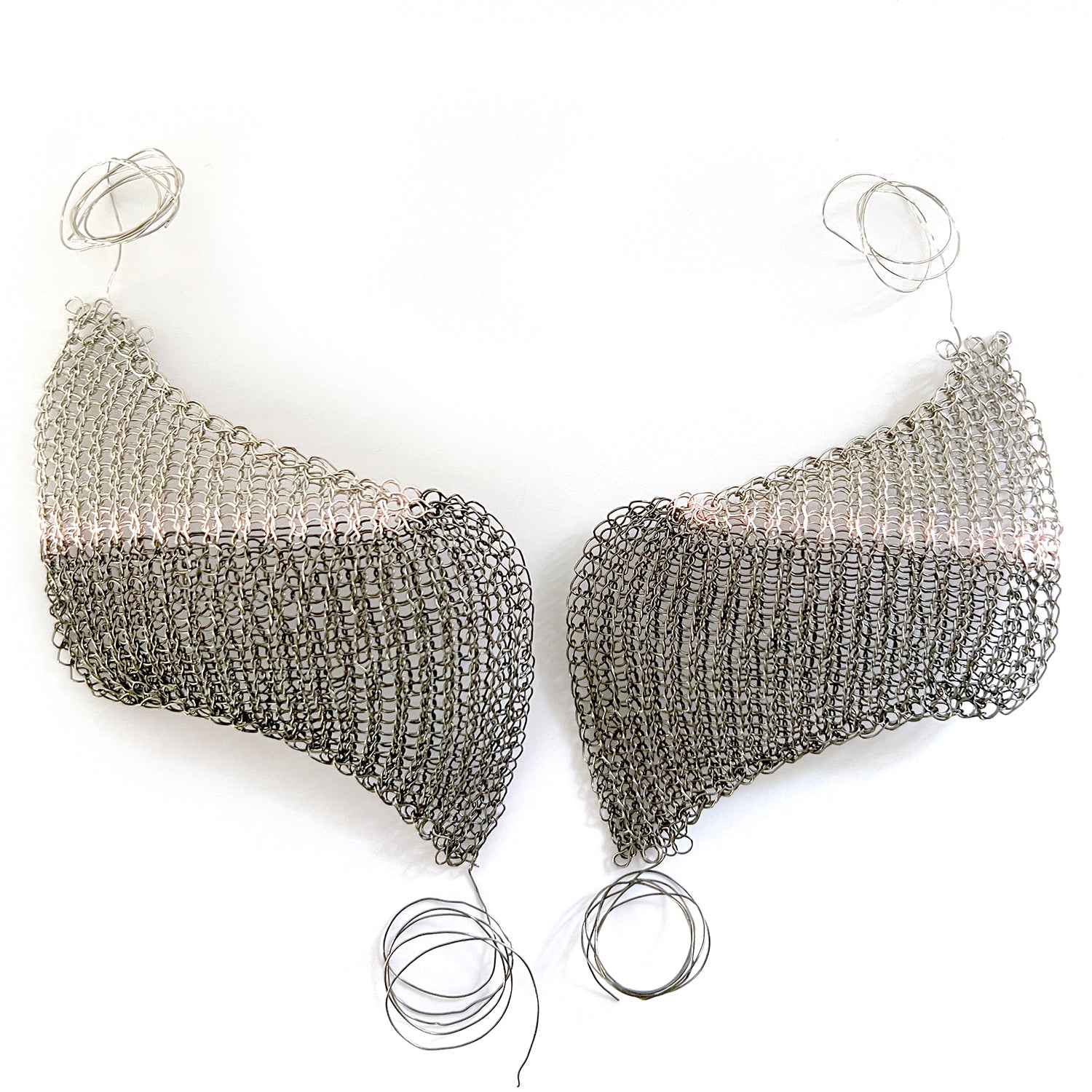 Forniture per la creazione di gioielli unici - 2 pezzi asimmetrici shogun grigio e rosa