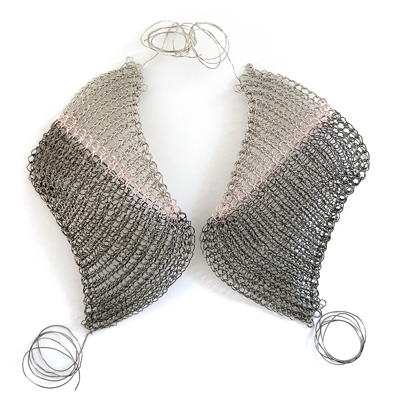 Forniture per la creazione di gioielli unici - 2 pezzi asimmetrici shogun grigio e rosa