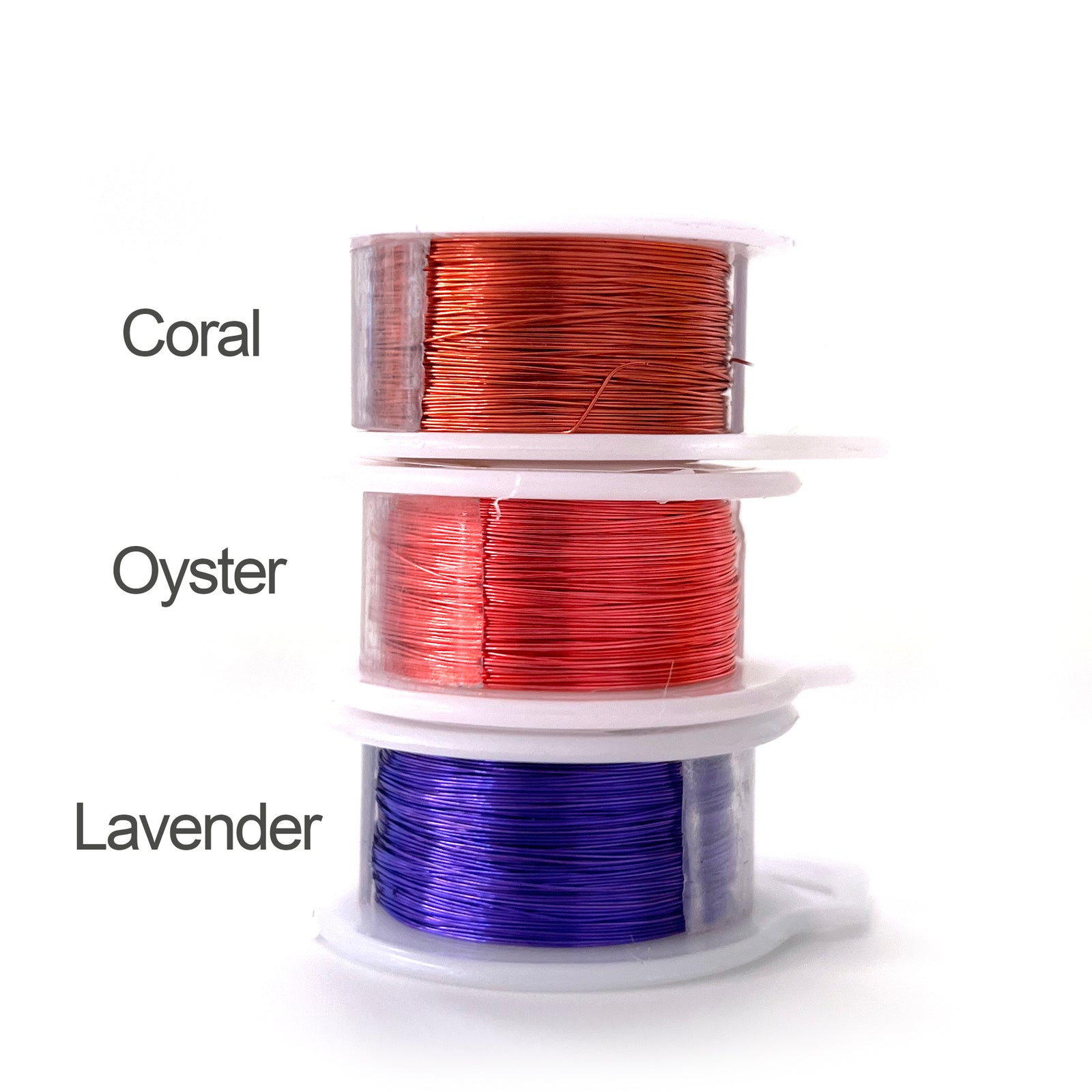 Filo da cucito, filo di rame colorato, lavanda, corallo, ostrica