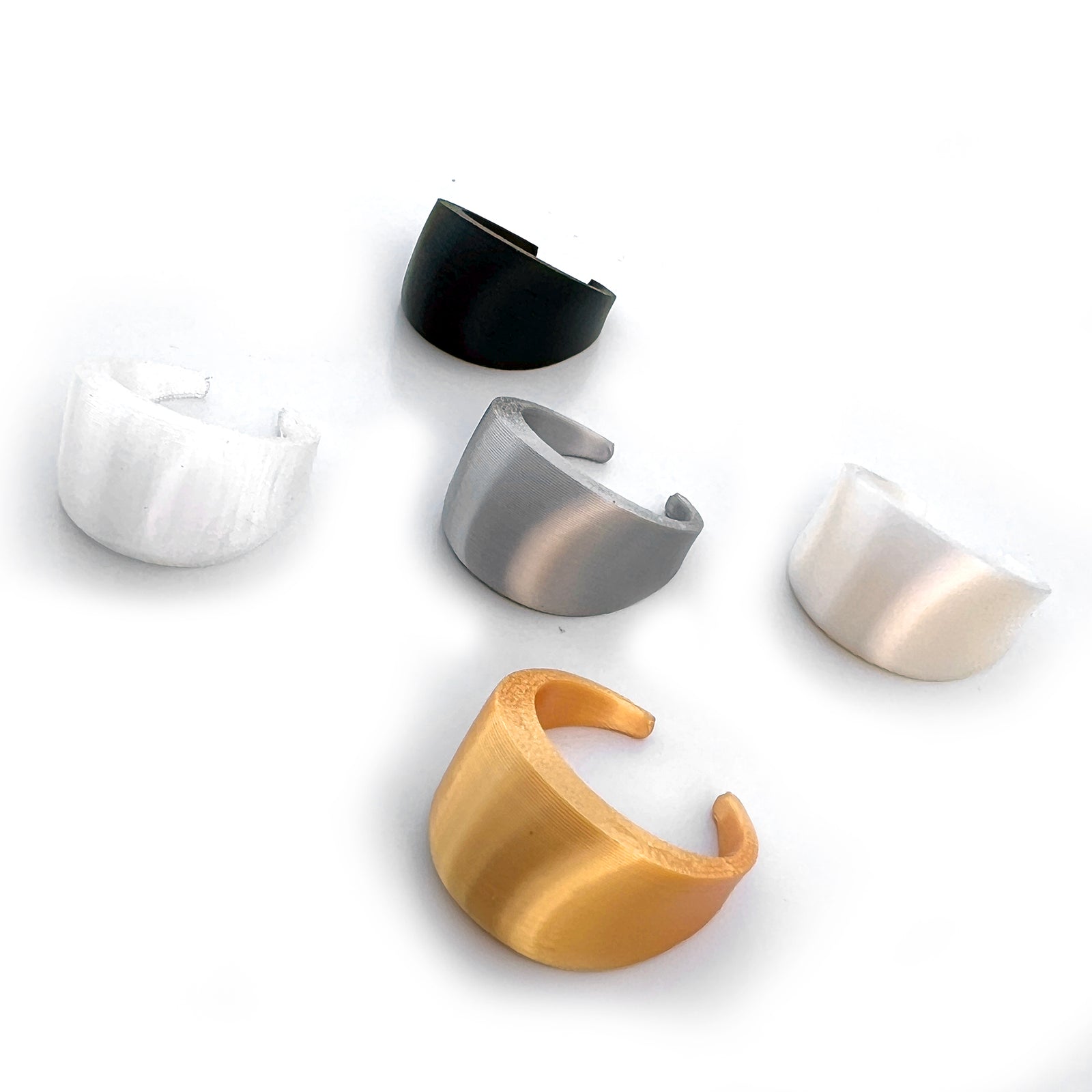 Anelli vuoti - Anelli da cocktail massicci - Gioielli all'uncinetto in filo metallico