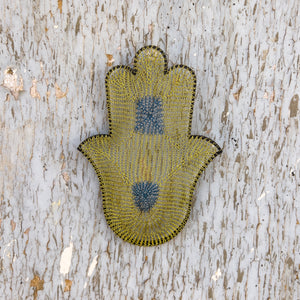 HAMSA Wire Crochet on door - YoolaDesign