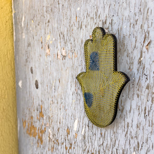 HAMSA Wire Crochet on door - YoolaDesign