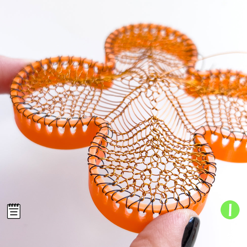 LARGE 4-Petal Flower Design - Wire Crochet Pattern