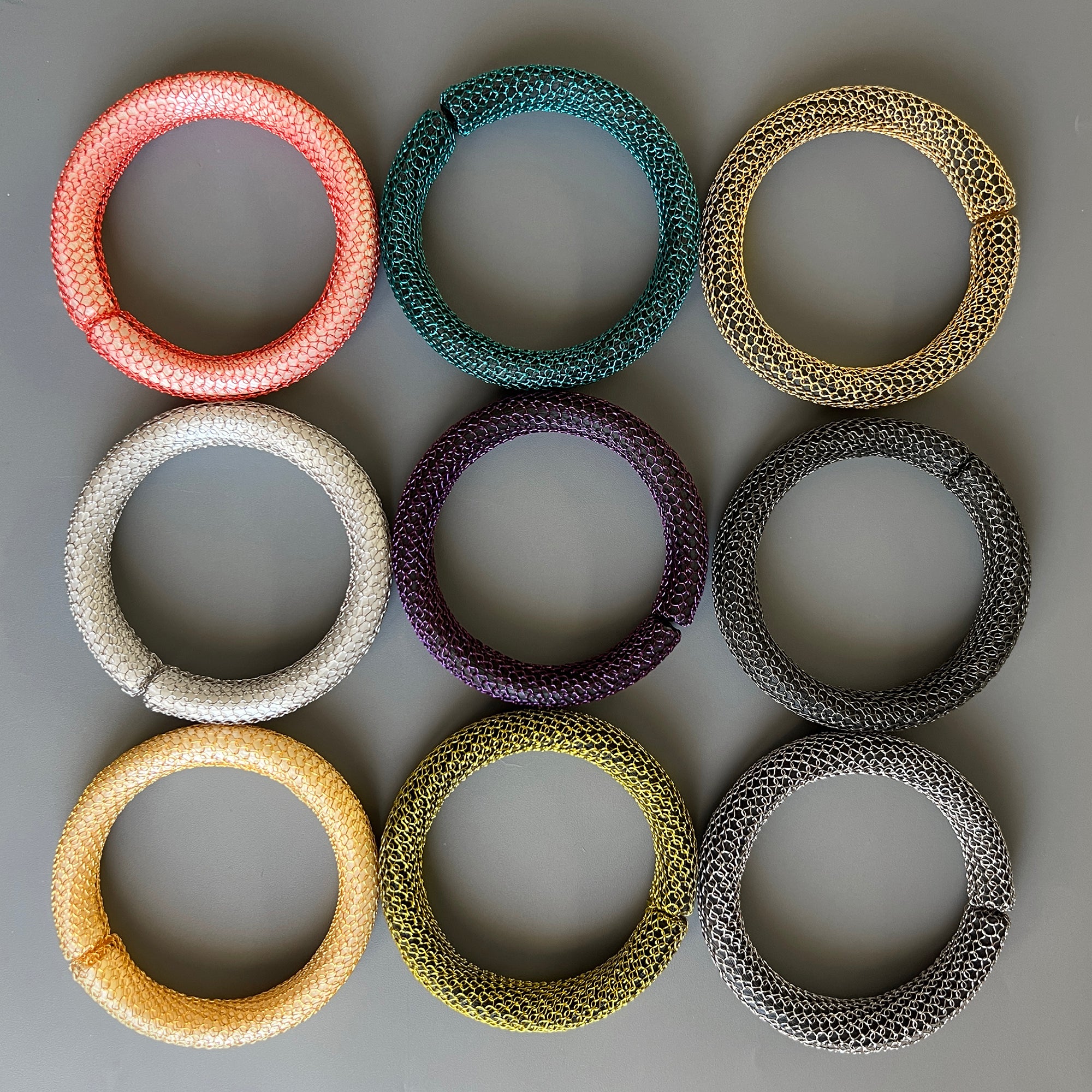 Bangle bracelets - Wire crochet jewelry - Yooladesign