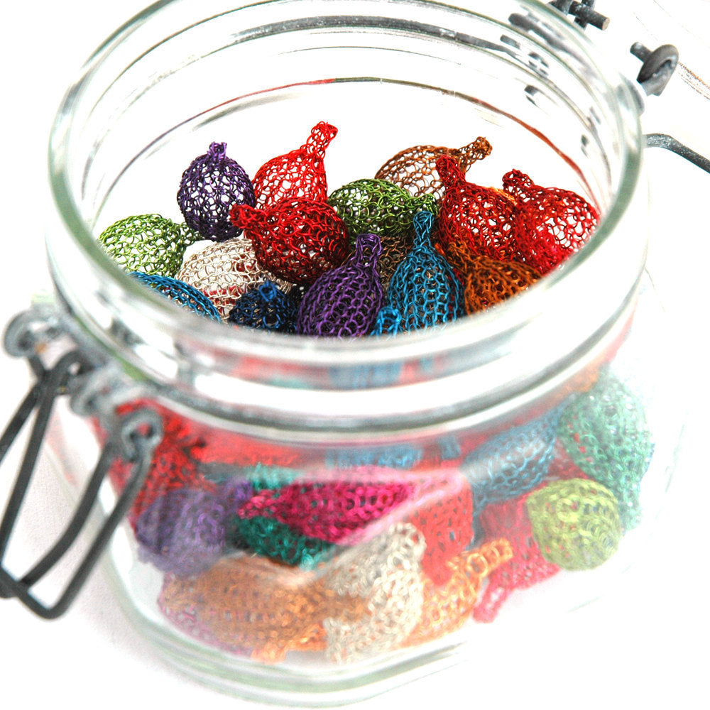Unique Jewelry Making Supply - Crocheted POD beads in custom colors