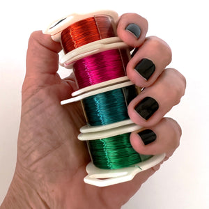 Craft Wire -  BOLD Summer 2023 colors - Extra long 4 spools - 120 feet each