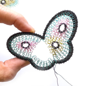 colorful butterfly wire crochet art yooladesign