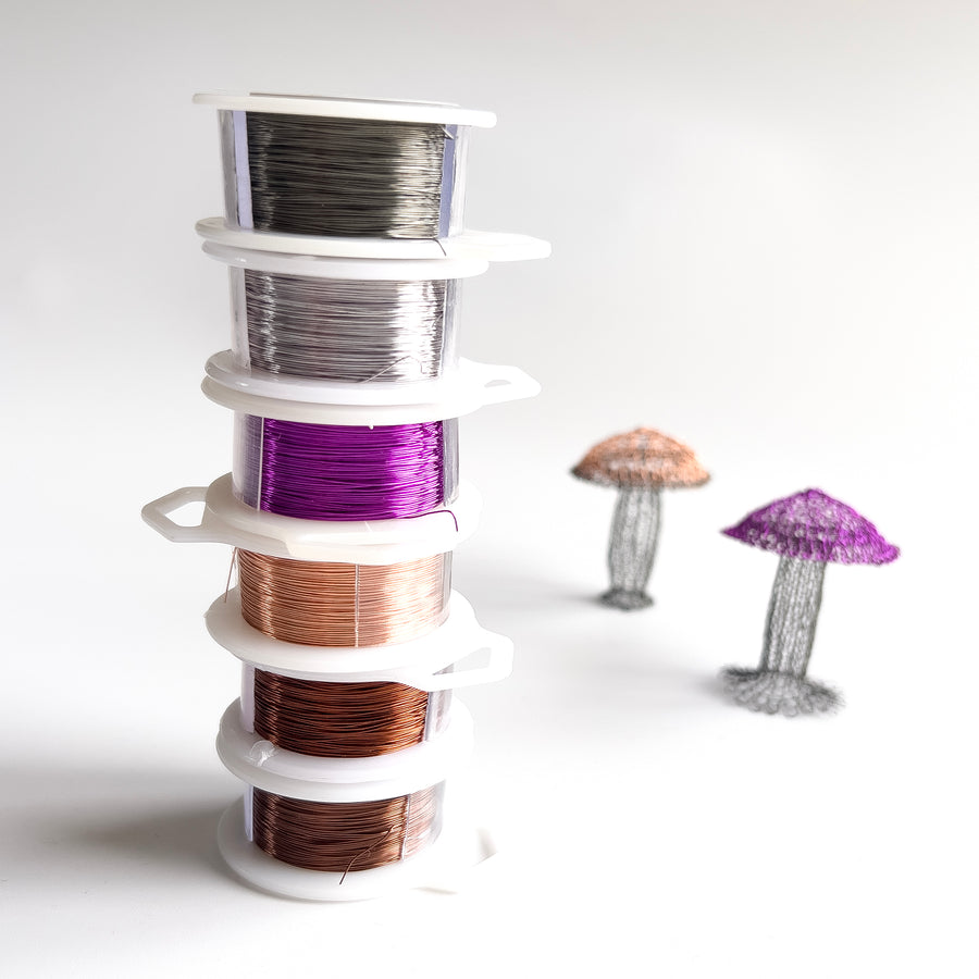Craft Wire - Magical Mushrooms colors - Extra long 6 spools