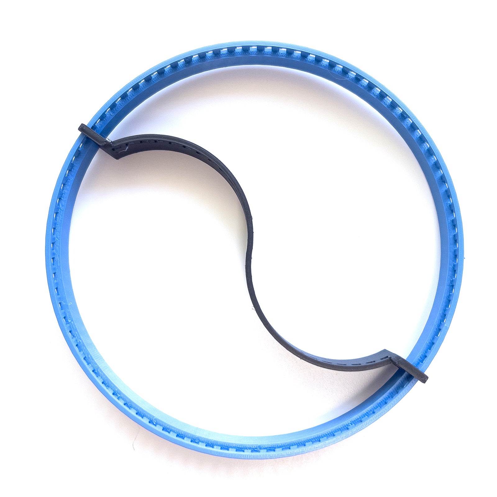 Divisore curvo XXL per telaio - lavora all'uncinetto con filo metallico a forma di paisley o yin-yang