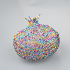 Crochet a decorative wire pomegranate - Learn to with wire home decor