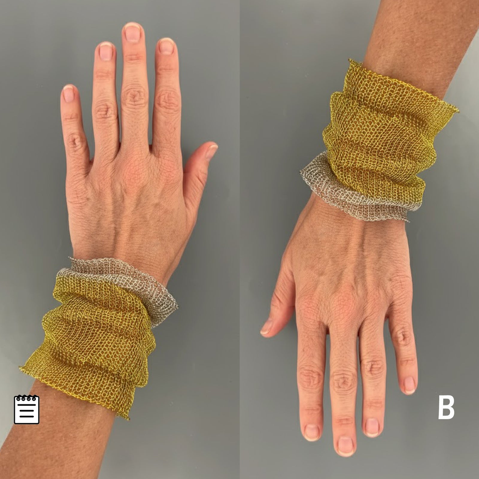 Ripple Cuff Bracelet wire crochet pattern