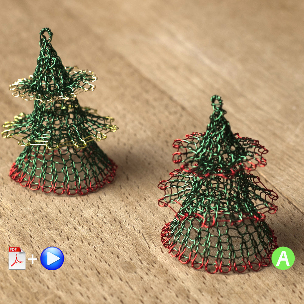 wire crochet chirstmas tree ornament - Yooladesign