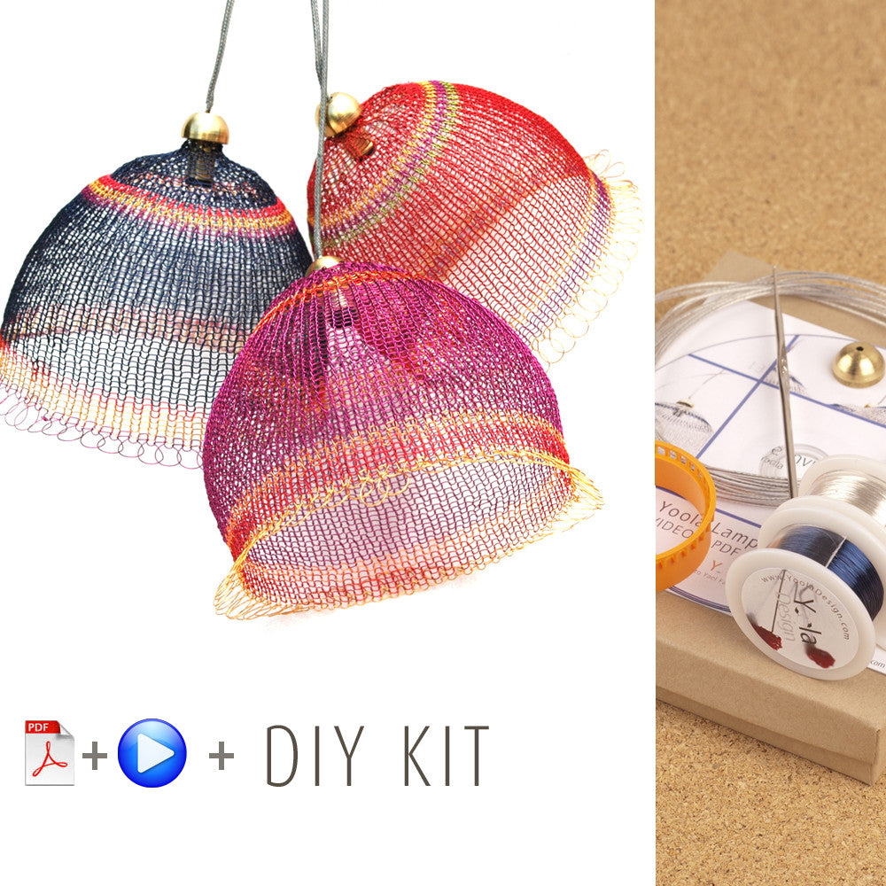 Wire crochet lampshades - learn to DIY pendant lights using wire in th -  Yooladesign