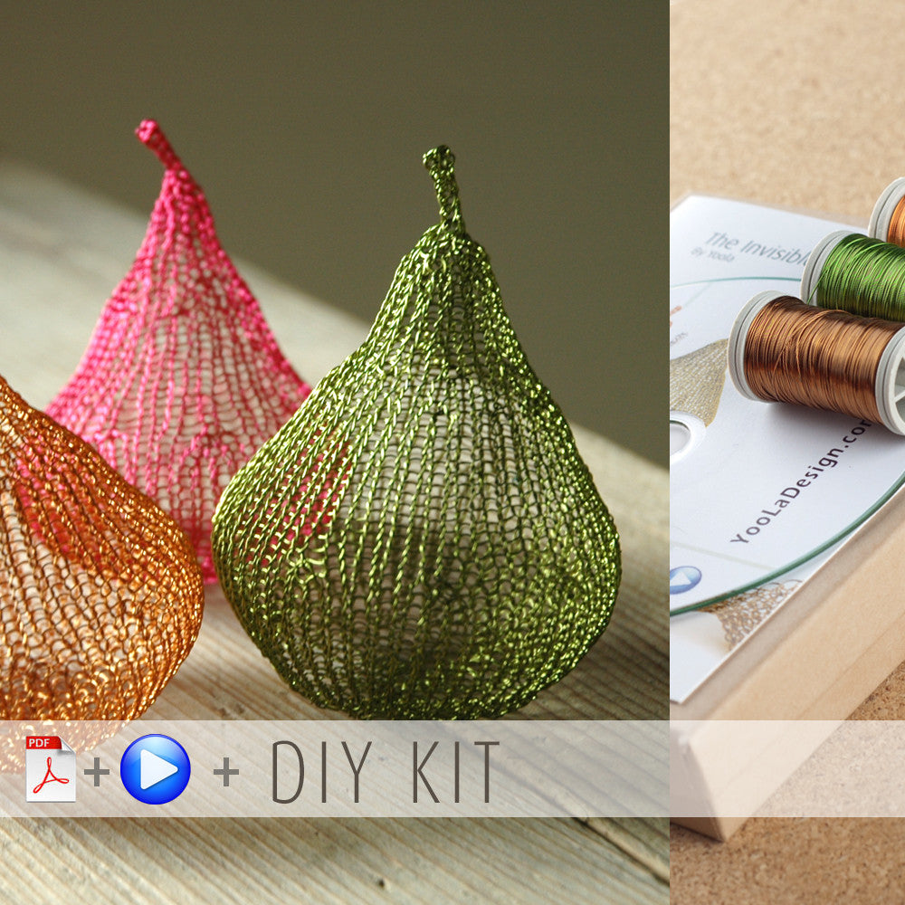 How to wire crochet a Pear - DIY kit - Yooladesign