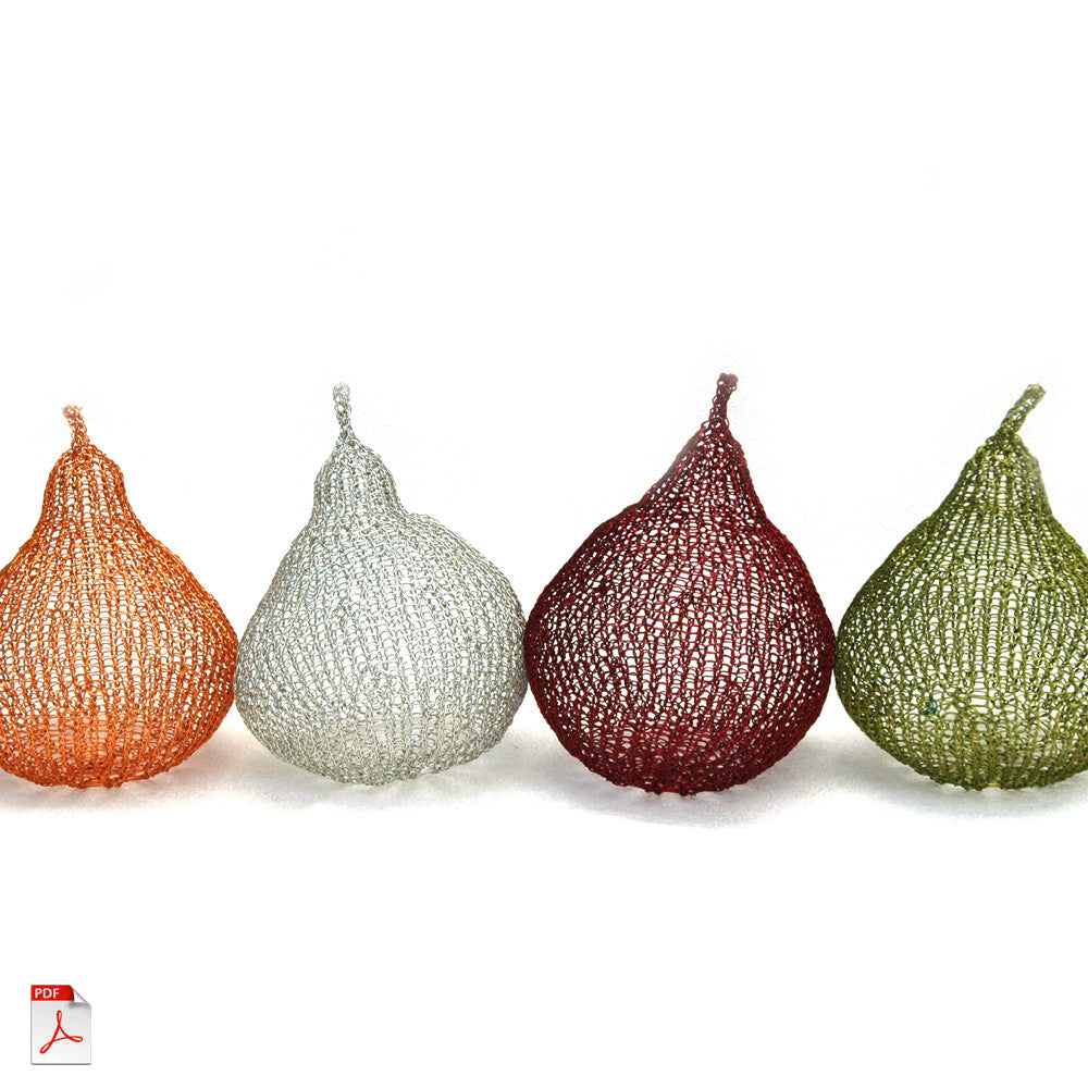 How to crochet decorative wire pears , PDF crochet patterns - Yooladesign