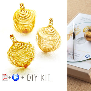 Hanukkah Holiday Gift , how to wire crochet a DREIDEL that spins - Yooladesign