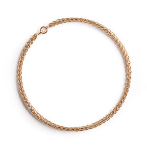 Rose Gold bangle bracelet , wire crochted bangle - Yooladesign