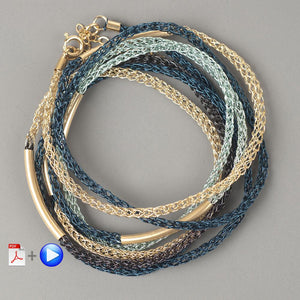 layering wire crochet bracelet pattern - Yooladesign 